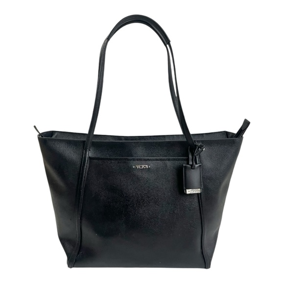 Tumi Handbags - TUMI Black Saffiano Leather Large Travel Tote Bag